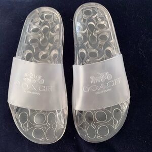 New without tags coach clear slider sandals